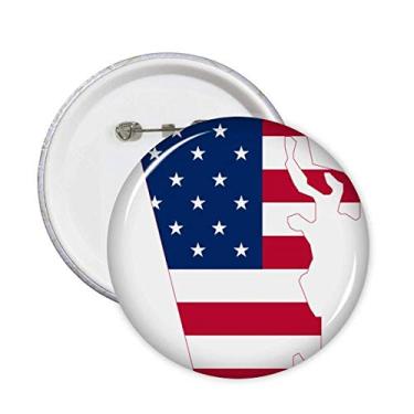 Imagem de Broche de bandeira com mapa dos EUA, estrelas, listras, broches, crachá, botão, decoração 5 peças