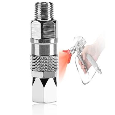 Imagem de Pistolas de pulverização de 6,35 mm, junta de pulverização de tinta sem ar de aço inoxidável, acessórios de pulverizador de tinta, pistolas de pulverização de alta pressão junta giratória para mangueira de pulverizadores de tinta