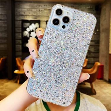 Imagem de Capa de telefone de lantejoulas com glitter de luxo para iPhone 11 12 Pro Max X XR XS Max 7 8 6s Plus SE 2020 Candy Color Soft TPU Capa Traseira SL para iPhone 8