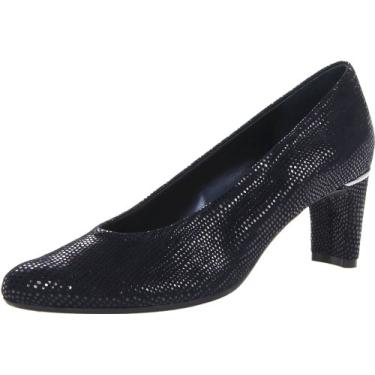 Imagem de VANELi Vestido feminino casual Dayle bico redondo salto médio 5-7,6 cm - azul, Estampa eletrônica azul-marinho, 36