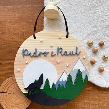 Imagem de Porta Maternidade - Flâmula Lobo nas Montanhas