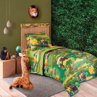 Imagem de Jogo De Cama Infantil 2 Peças Vivaldi Safari Divertido - Sul Brasil