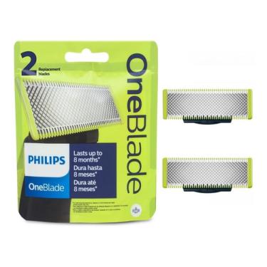Imagem de Lâminas Refil Philips Oneblade Barbeador Pacote 2 Unidades QP2510, QP2520, QP2521, QP2522, QP2530, QP6510 e QP6520