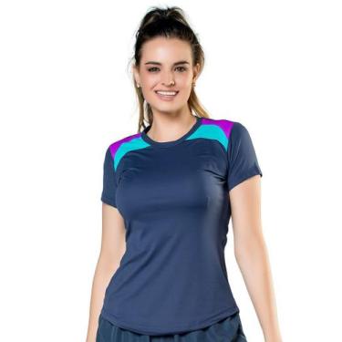 Imagem de Camiseta Elite Aero Running Potenza Uv 50+ Esporte Feminino - Marinho