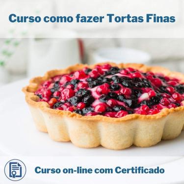 Imagem de Curso Online em videoaula de como fazer Tortas Finas com Certificado + 2 brindes