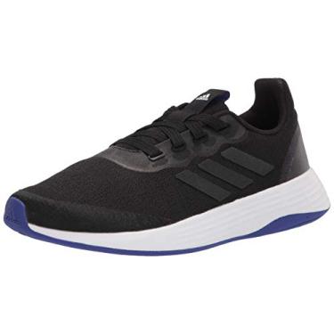 Imagem de adidas Tênis de corrida feminino Qt Racer esportivo, Preto/preto/preto/flash noturno, 6