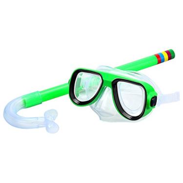 Imagem de Yongqin Conjunto de óculos de natação infantis para mergulho com snorkel e natação