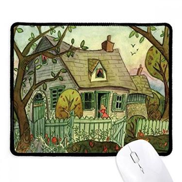 Imagem de Miaoji Pintura Aquarela Gato Downtown Girl Mousepad Borda Costurada Tapete Borracha Gaming Pad