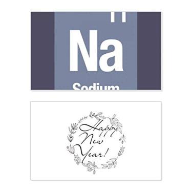 Imagem de Na Sodium Chemical Element Science New Year Festival Cartão de felicitações Bless Message Present