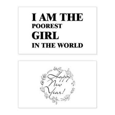 Imagem de Cartão de felicitações I Am The Poorest Girl Ano Novo Festival Bless Message Present