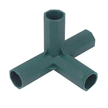 Imagem de 10 peças, 4 vias, 16 mm, cotovelo, PVC, encaixe de tubulação construído, estrutura de estufa, conectores de móveis, conexão de barraca