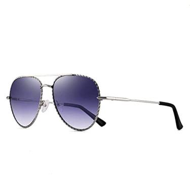 Imagem de Óculos de Sol Feminino Elegante Moda Clássica Aviador FENCHI com Proteção Uv400 (C1)