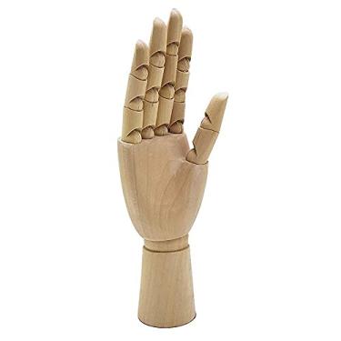 Imagem de Mão Manequim Articulada De Madeira 30 Cm Direita