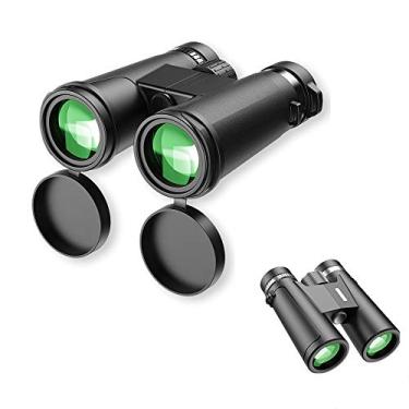 Imagem de Binóculos profissionais 12x42 HD BAK4 Prism Zoom Binocular telescópio de acampamento de alta potência com lentes revestidas de várias camadas para observação de pássaros