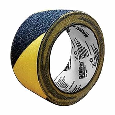 Imagem de Fita Adesiva Antiderrapante Cores 5 Metros 55mm Piso Escada Preto e Amarelo