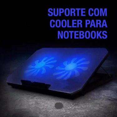 Imagem de Suporte Base 2 Coolers Para Notebook Netbook Laptop Com Regulagem N99