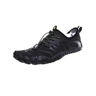 Imagem de Jueshanzj River Upstream Shoes Sapatos masculinos para uso ao ar livre Sapatos de praia femininos de cinco dedos, Preto, 7.5