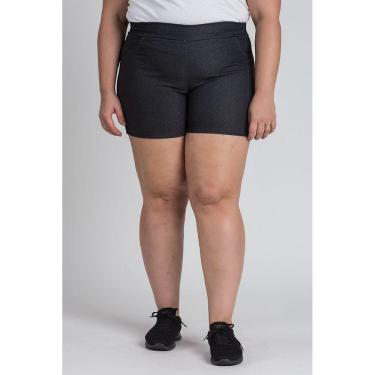 Imagem de Bermuda Feminina Plus Size Sarja Cós Elástico Atrás -Serena