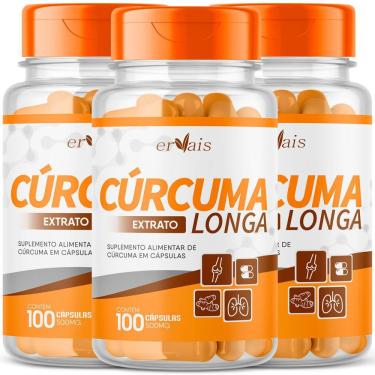 Imagem de Extrato Cúrcuma Longa Pura 3 Fracos 300 cápsulas