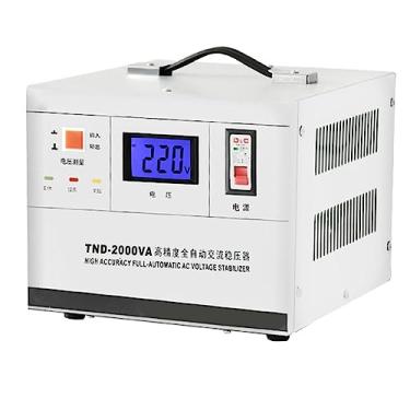 Imagem de Estabilizador de tensão, Estabilizador Fonte de Alimentação Estabilizador Monofásico Uso Doméstico LCD Relé de Inteligência Regulador Automático de Tensão para Pequenos Eletrodomésticos, 2KVA