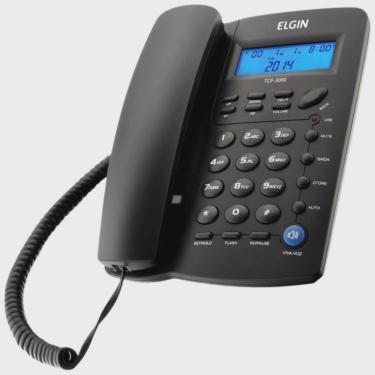 Imagem de Telefone Com Fio De Mesa Ou Parede Com Identificador De Chamadas Viva Voz Data Hora Bloqueio De Ligações Tcf-3000 Elgin