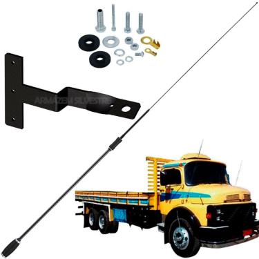 Imagem de Antena Px Bobinada Black Argentina Mb Mercedes Benz Cara Preta Carona Parafusos Fixação