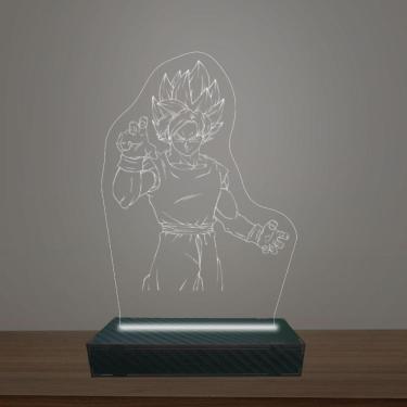 Imagem de Luminária Led 3d Goku Abajur Luxo