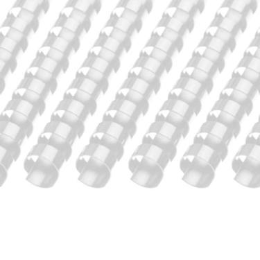 Imagem de Kit 50 Garras Plásticas Brancas Para Encadernação A4 Tamanho 125 Folha