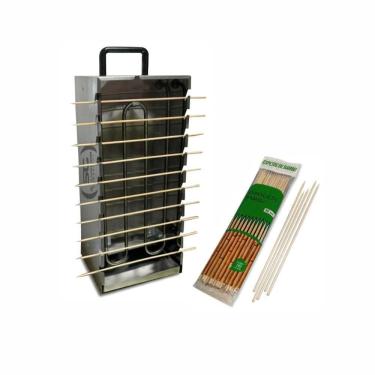 Imagem de Kit - Churrasqueira 10 Espetinhos Churrasquito Elétrico Pr-199e 127v + 50 Espetinhos - Progás 127v