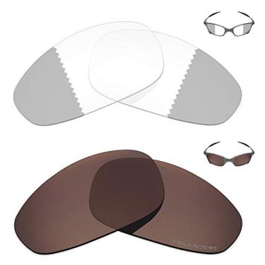 Imagem de 2 pares de lentes de reposição Mryok+ para óculos de sol Oakley Juliet – Cinza eclipse fotocromático/bronze marrom
