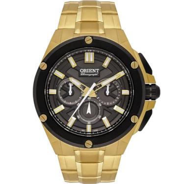 Imagem de Relógio ORIENT masculino cronógrafo dourado preto MGSSC052 G1KX