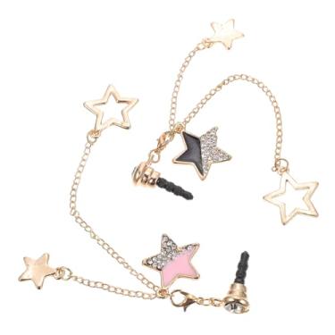 Imagem de Gadpiparty 2 Unidades Tampão de poeira celular smartphone behave protetor de ouvido smatphone resistente à ferrugem eletrônico a corrente plugue corar fone de ouvido pingente Liga de alumínio