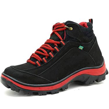 Imagem de Bota Coturno adventure feminino couro 019 ATRON Cor:Vermelho;Tamanho:36;Genero:Feminino