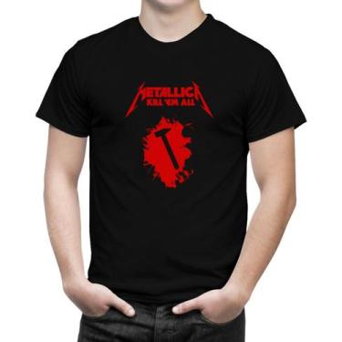 Imagem de Camiseta Masculina Banda Metalica Álbum Kill 'Em All Rock - Semprenalu