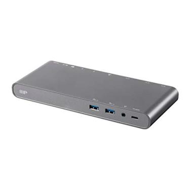 Imagem de Monoprice — Base para monitor duplo USB-C para notebooks USB-C, MST e entrega de energia de até 100 W com cabo USB-C