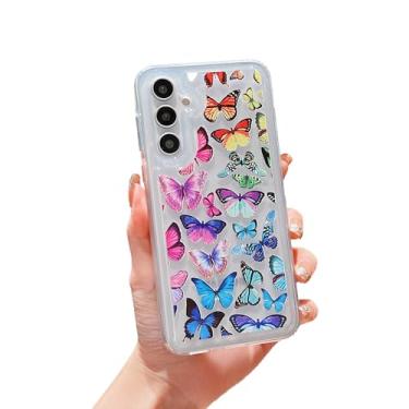 Imagem de WEDO Capa de telefone para Samsung Galaxy A15 6,5 polegadas linda capa borboleta estética padrão animal capa transparente para mulheres amortecedor protetor à prova de choque de silicone macio para