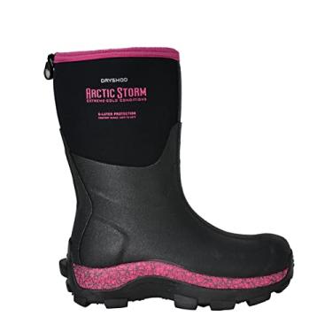 Imagem de Dryshod Bota feminina Arctic Storm Extreme-Cold Conditions Winter Mid Boot, Preto/rosa, 37