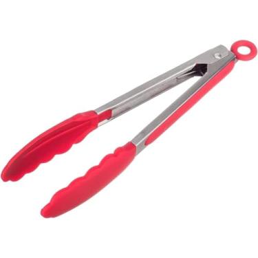 Imagem de Pegador De Silicone Inox de Cozinha Resistente ao Calor Para Carne Churrasco Salada