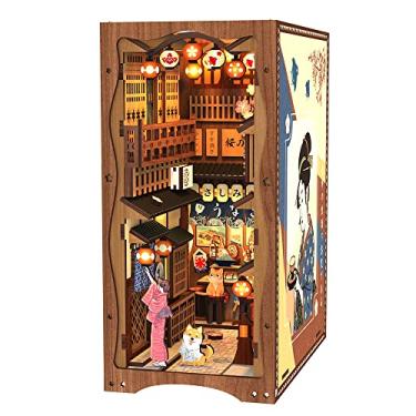 Imagem de CUTEBEE Book Nook Kit - DIY Miniature House Dollhouse Kit for Adult and Teens, Booknook Bookshelf Decor Alley Model Build with LED Light, Gifts for Family and Friends