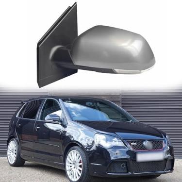 Imagem de Espelho retrovisor lateral adequado para Volkswagen VW Polo 2006-2010 montagem do espelho lateral do motorista acessórios de reposição do espelho retrovisor traseiro ajuste elétrico, seta, aquecimento