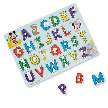 Imagem de Melissa & Doug Disney Classics Alphabet Wooden Peg Puzzle (26 pcs)