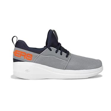 Imagem de Tênis Go Run Vast - Valor, Skechers, Masculino, Cinza / Azul Escuro, 42