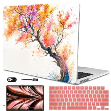 Imagem de LCMOCICO Capa para MacBook Air de 13,6 polegadas 2022, 2023, 2024, 2025, M4, A3240, M3, A3113, M2, A2681, capa, capa rígida de plástico, capa de teclado para Mac Air de 13,6 polegadas, M4, M3, M2,