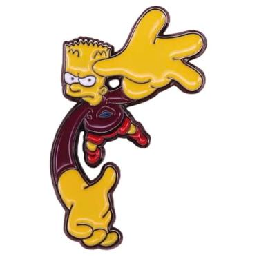 Imagem de Stretch Dude Treehouse Horror Super-Herói Super Herói Desenho Animado Comédia Programa de TV Animação Piada Humor Piada 3,8 cm Esmalte Pin Badge, 1.5 Inches, Esmalte, Esmalte