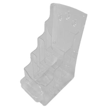 Imagem de Kokiya Organizador de Cartões de Visita em Acrílico para Escritório e Eventos Profissionais - Suporte Elegante para Documentos e Revistas, A6 4 níveis