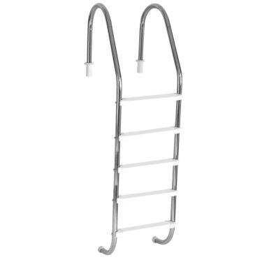 Imagem de Escada para Piscina Tradicional 2" em Aço Inox 5 Degraus Anatômicos em ABS - Sodramar