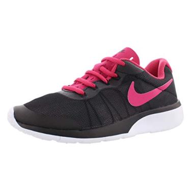 Imagem de Tênis de corrida feminino Nike Tanjun Racer, Black Rush Pink Platinum White, 7 Big Kid