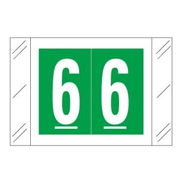 Imagem de Doctor Stuff - File Folder Labels, Number 6, BARKLEY FNSTM Match - CTNM Series Chart Stickers, Dark Green, 1" x 1-1/2", #6, 500/Roll