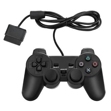 Imagem de Manete De Ps2 Dualshock Com Fio Vibração Controle Analógico Confortável E Resistente