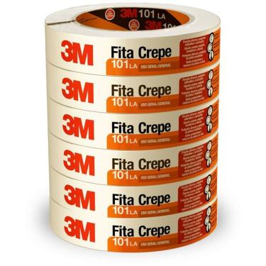 Imagem de Fita Crepe 18X50m 3M - Uso Geral, Adesão Ideal